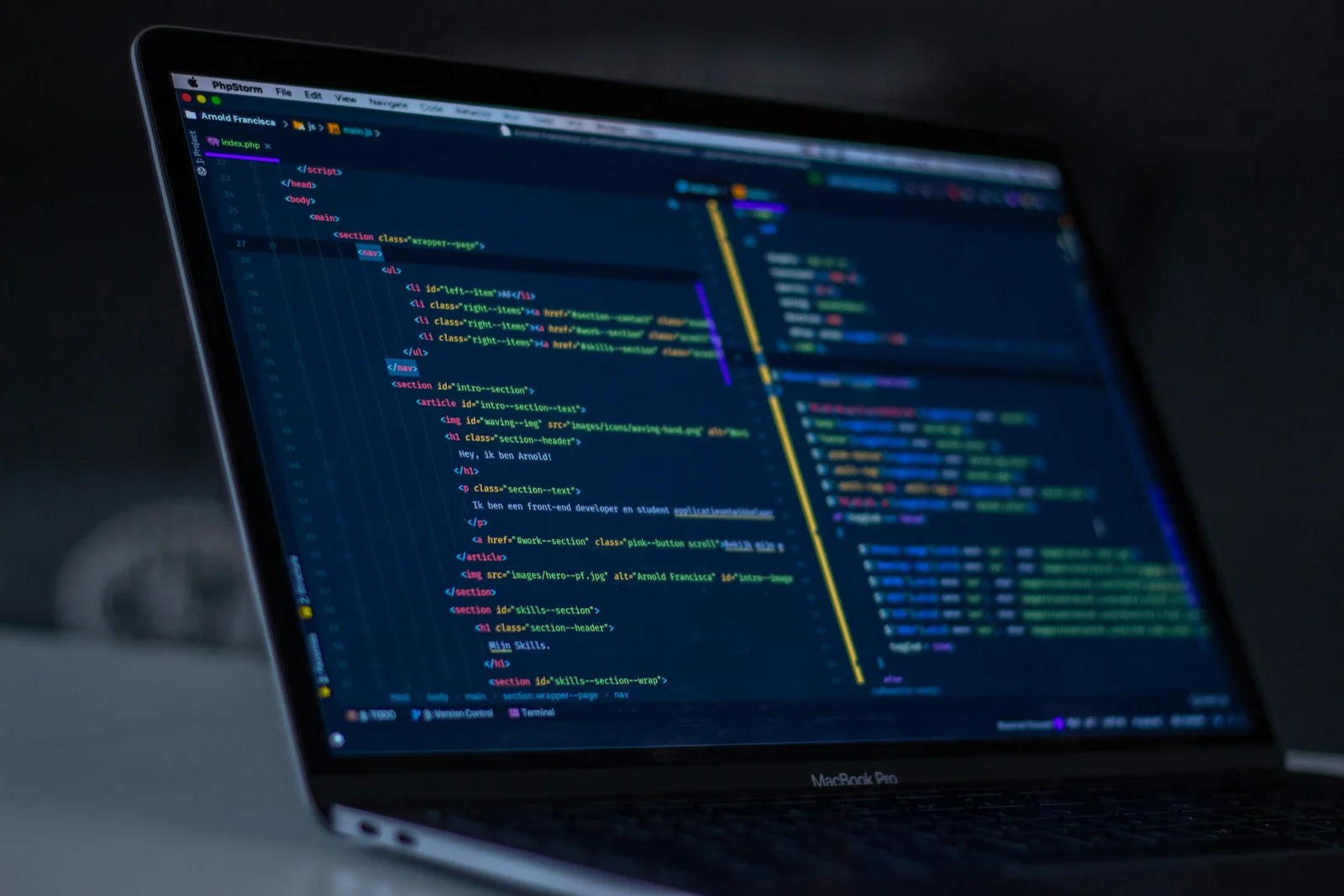 Linux kernel and eBPF networking code executing on developer terminal display